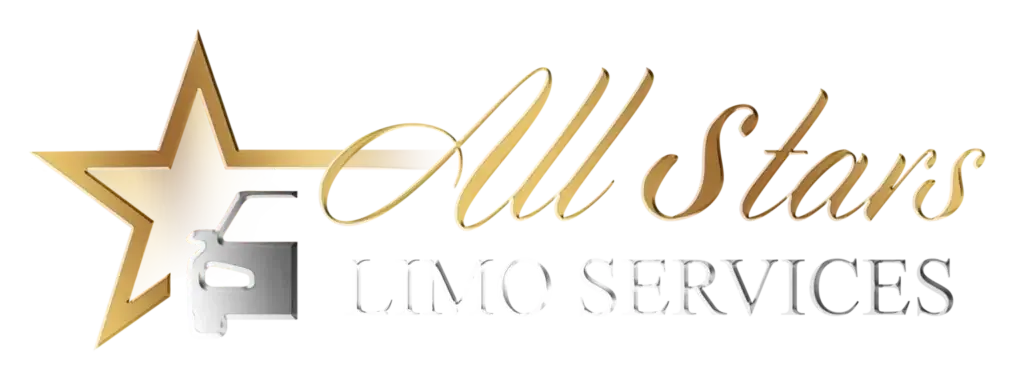 All Stars Limo Services logo featuring a gold star, stylized script text, and a silver limousine graphic&mdash;perfect for businesses focusing on local optimization and GMB optimization.