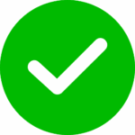 A white check mark inside a solid green circle, symbolizing confirmation or success&mdash;perfect for illustrating gmb optimization or local optimization achievements.